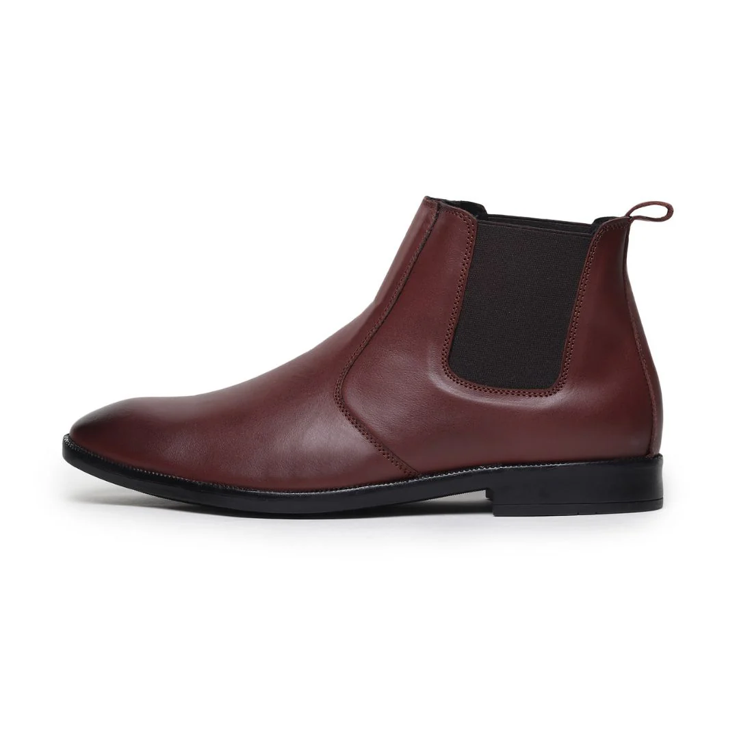 Strider Chelsea Boots – Brown Plain Genuine Leather Men’s Shoes - Image 8