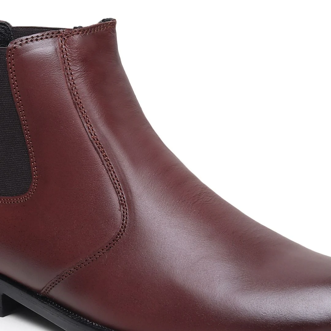 Strider Chelsea Boots – Brown Plain Genuine Leather Men’s Shoes - Image 9