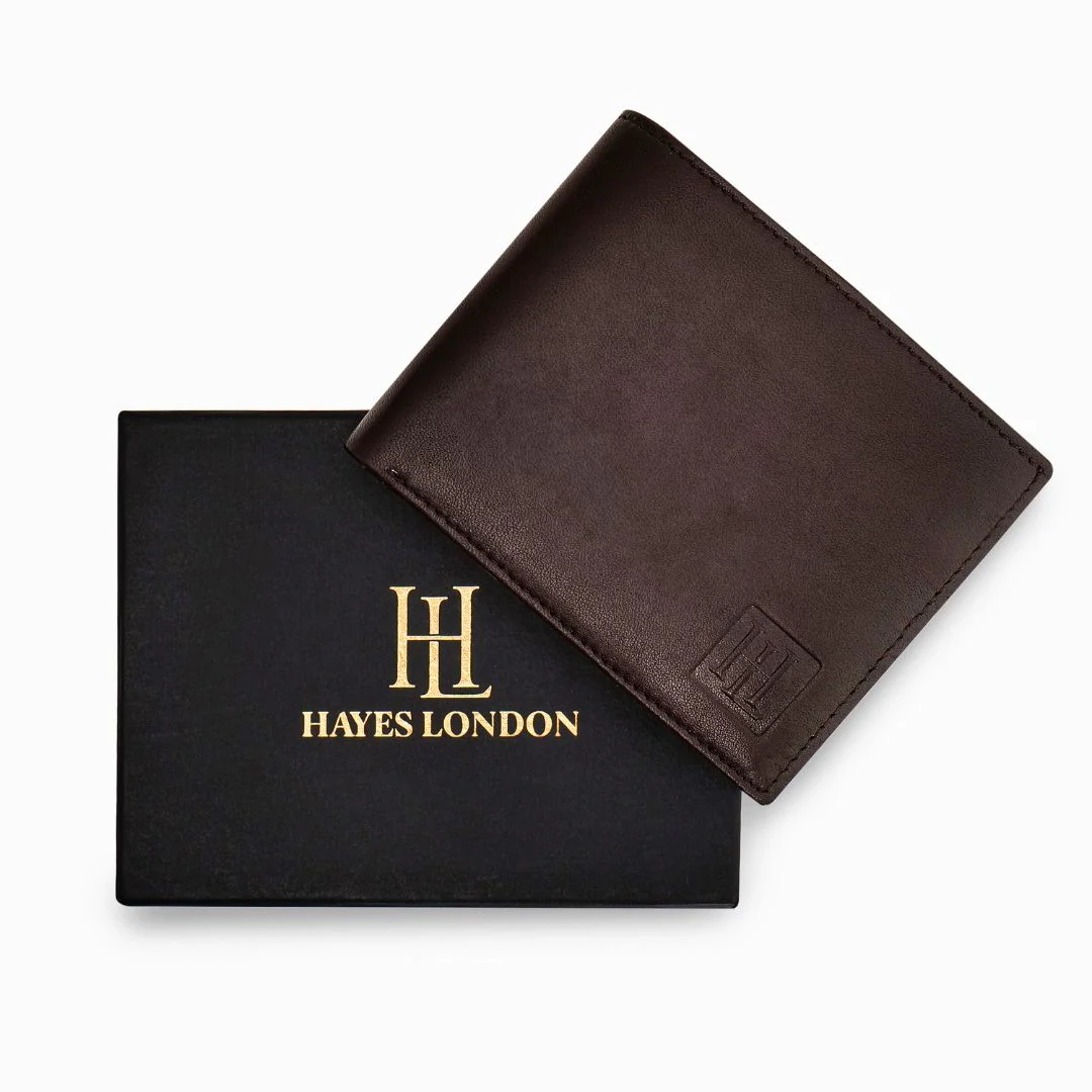 Stud Brown Genuine Leather Wallet for Men - RFID Blocking, Slim Bifold Wallet with 8 Compartments - Image 11