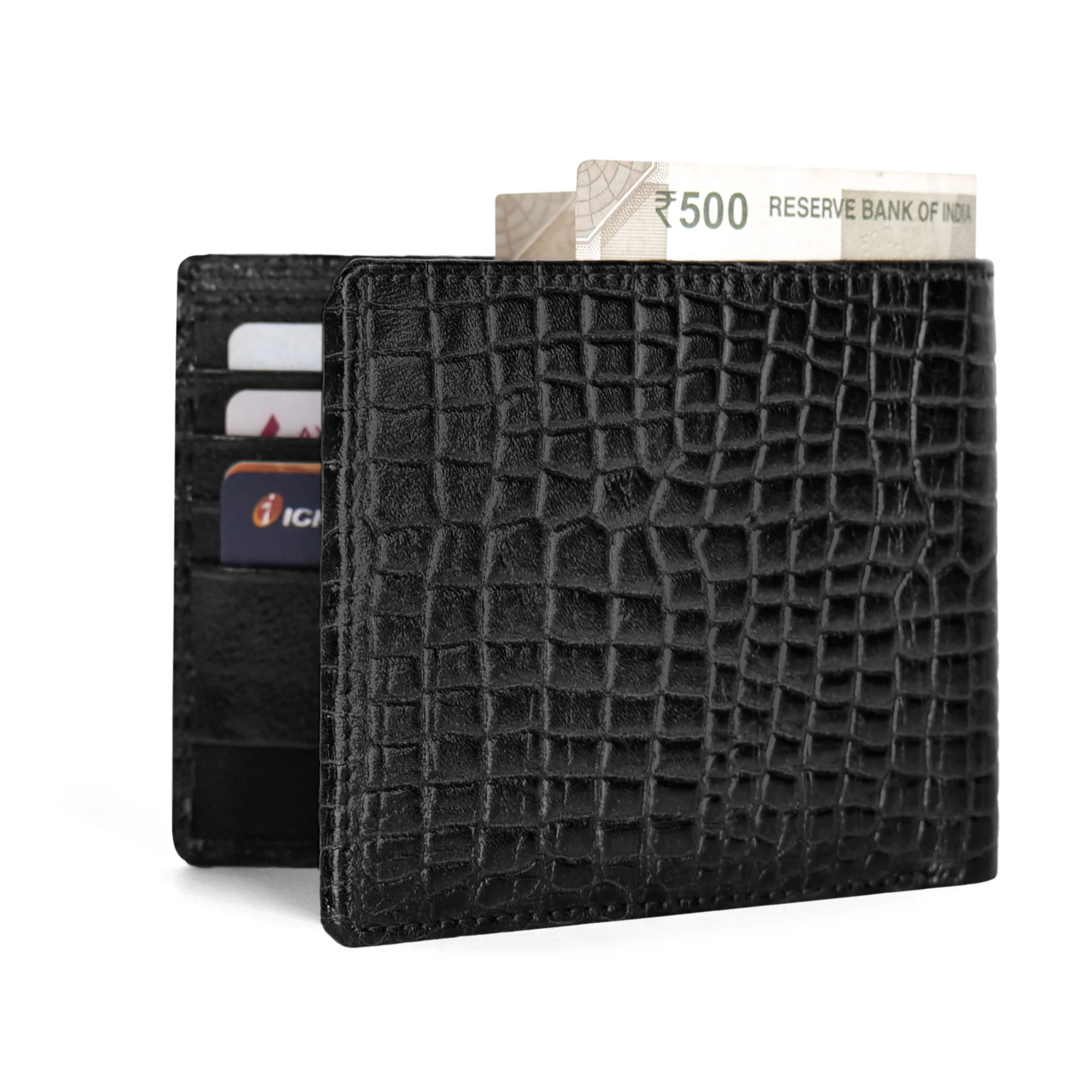 The Gator Black Genuine Leather Wallet for Men – RFID Blocking, Original Bifold Wallet with 8 Compartments - Image 11