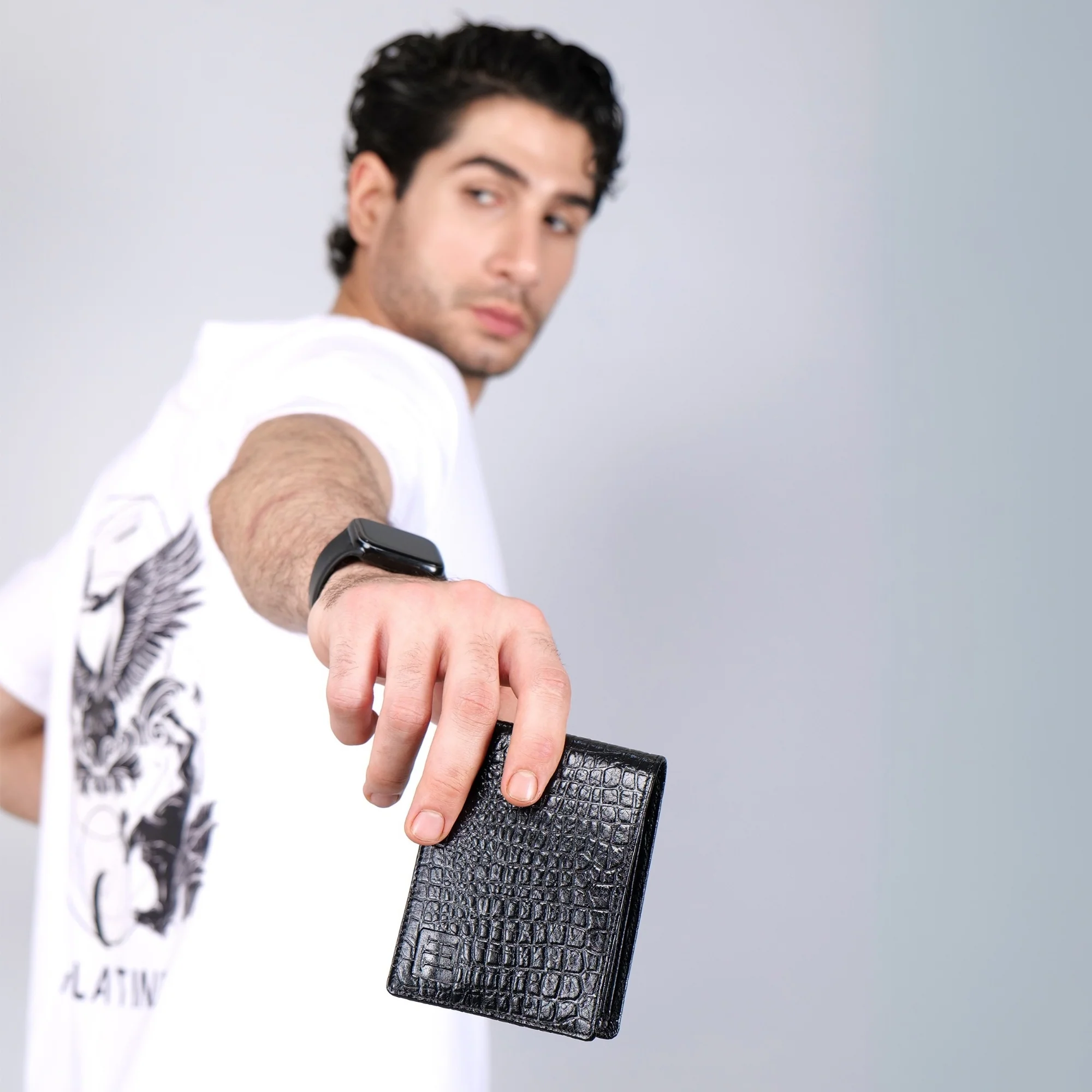 The Gator Black Genuine Leather Wallet for Men – RFID Blocking, Original Bifold Wallet with 8 Compartments - Image 7