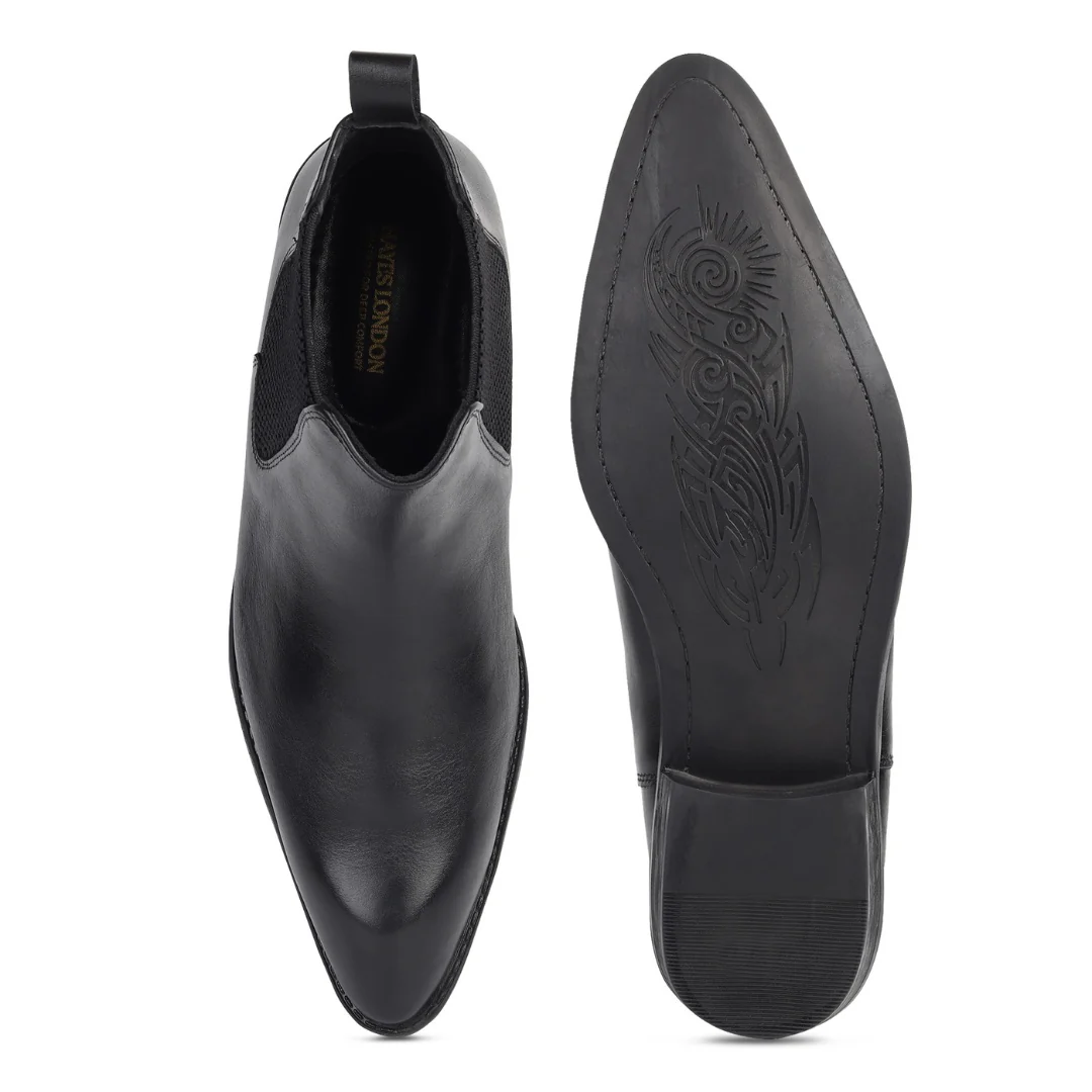 Triabbiani Cuban Chelsea Boots – Black Genuine Leather Men’s Boots - Image 10