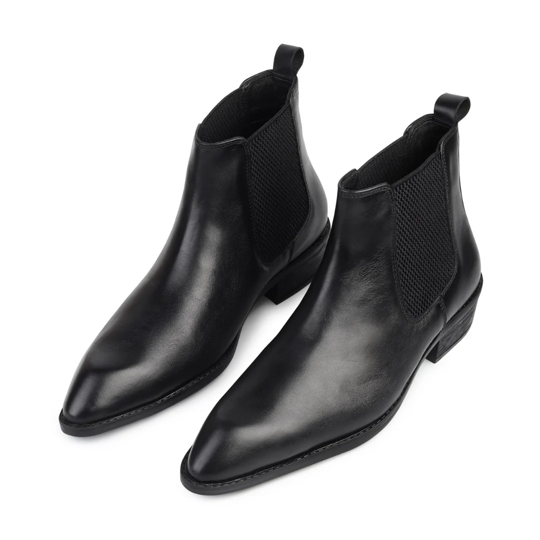 Triabbiani Cuban Chelsea Boots – Black Genuine Leather Men’s Boots - Image 12
