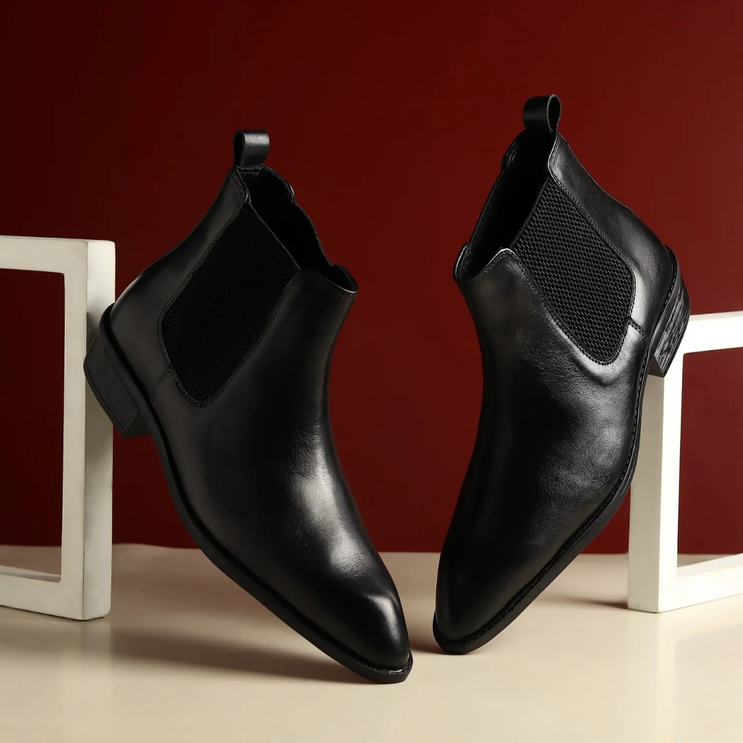 Triabbiani Cuban Chelsea Boots – Black Genuine Leather Men’s Boots - Image 13