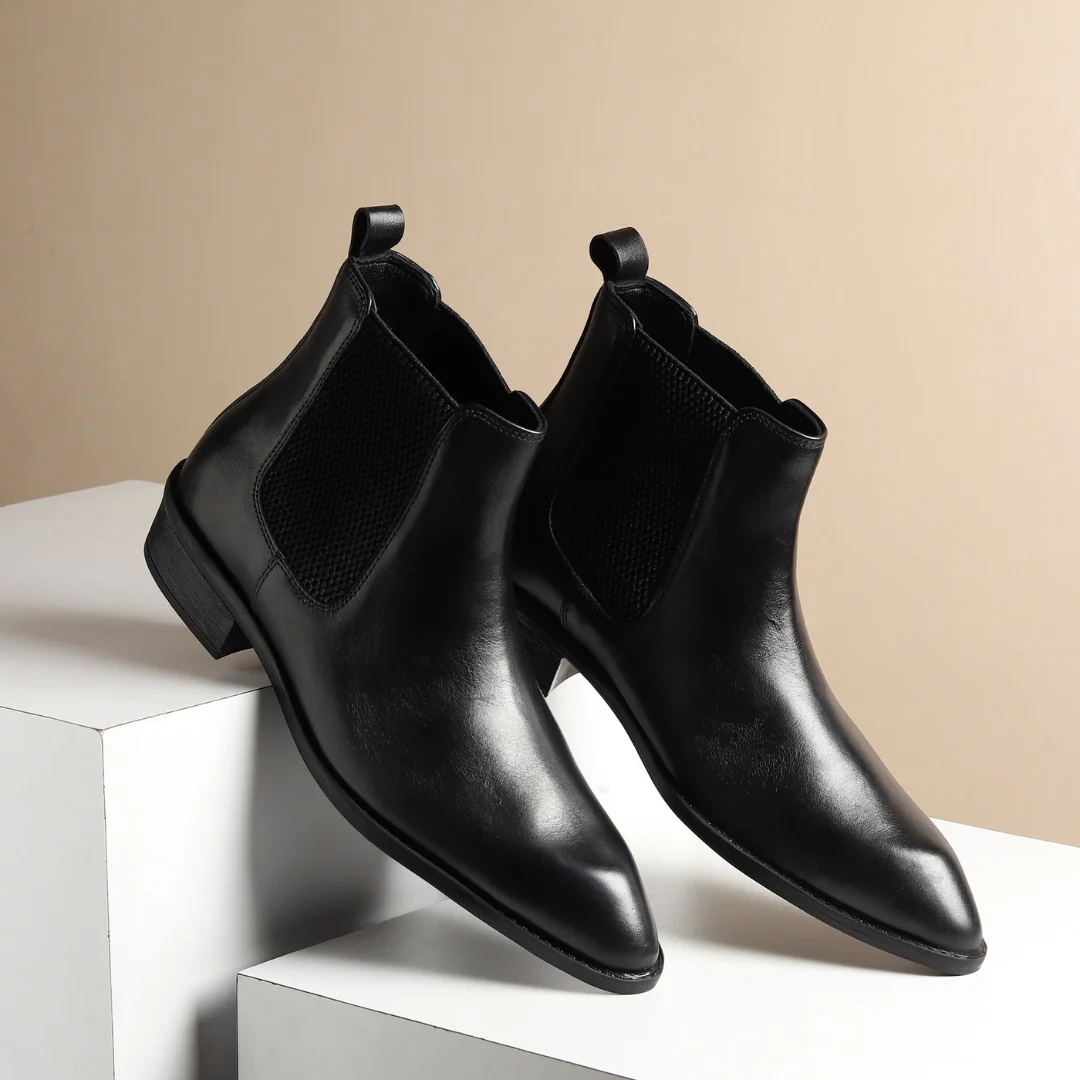 Triabbiani Cuban Chelsea Boots – Black Genuine Leather Men’s Boots - Image 14