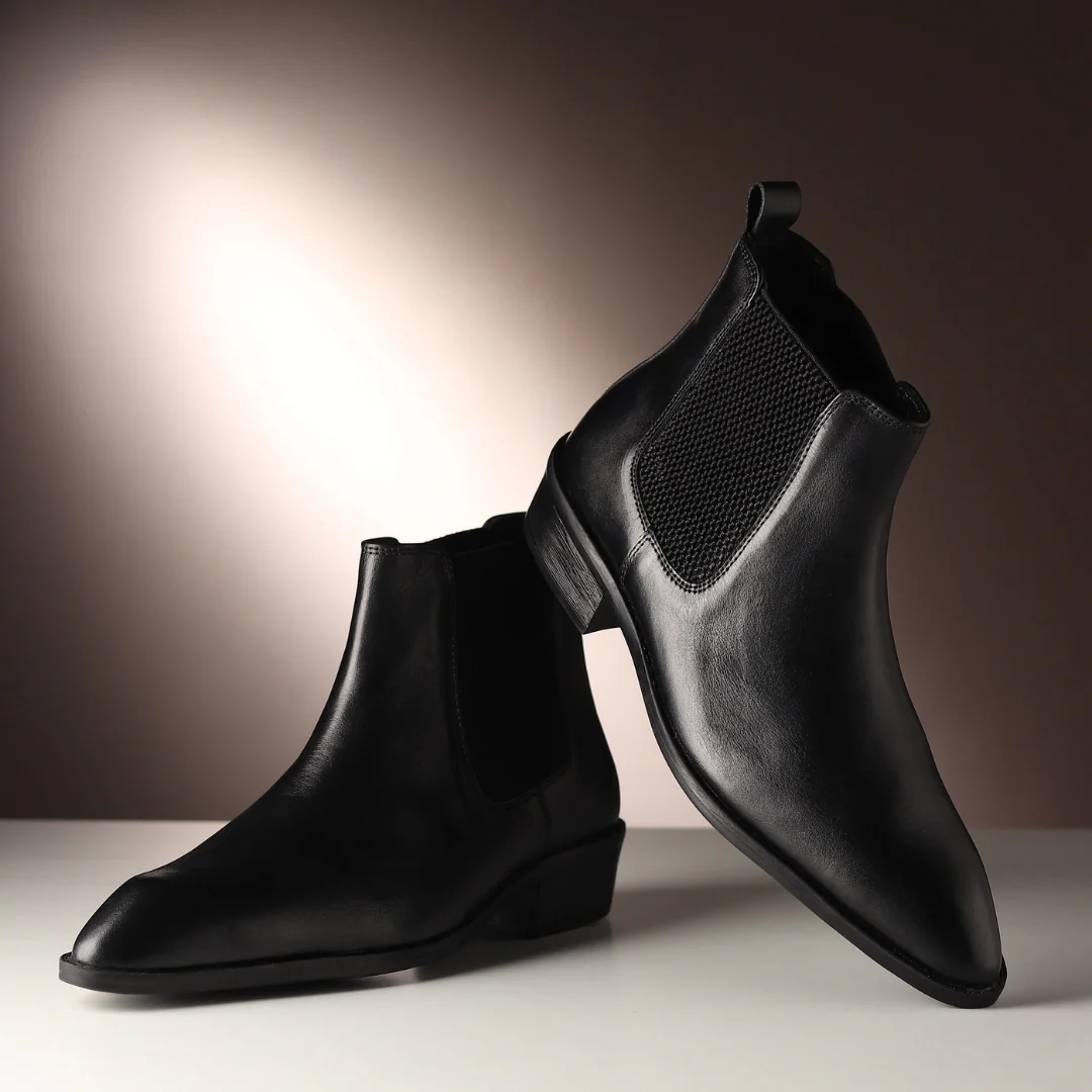 Triabbiani Cuban Chelsea Boots – Black Genuine Leather Men’s Boots - Image 15