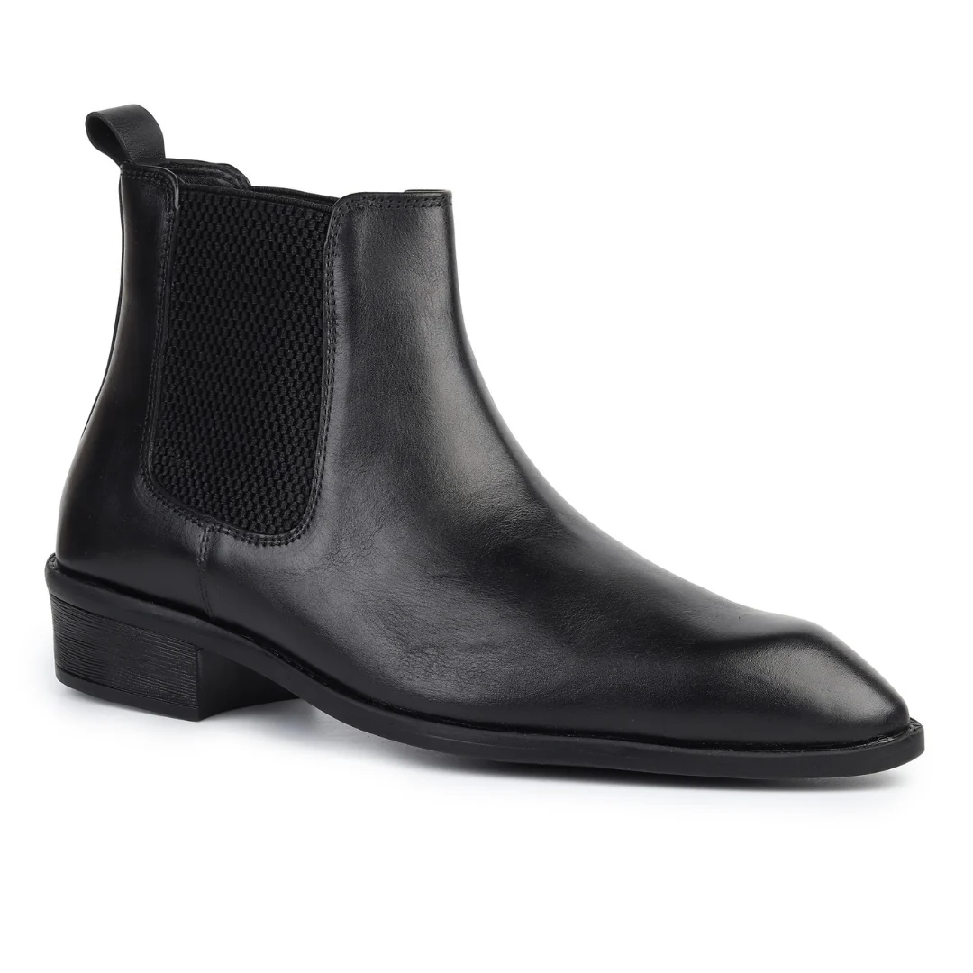 Triabbiani Cuban Chelsea Boots – Black Genuine Leather Men’s Boots - Image 7