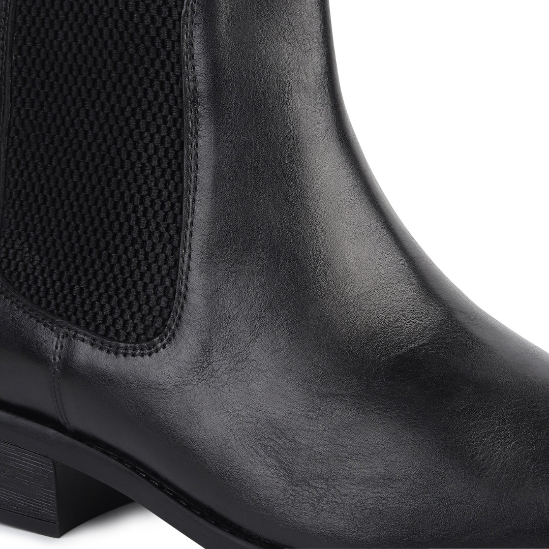Triabbiani Cuban Chelsea Boots – Black Genuine Leather Men’s Boots - Image 9